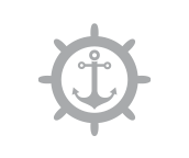 Ship helm and anchor Icon